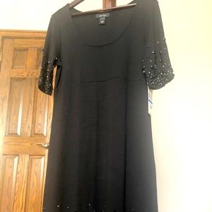 Black bided dress